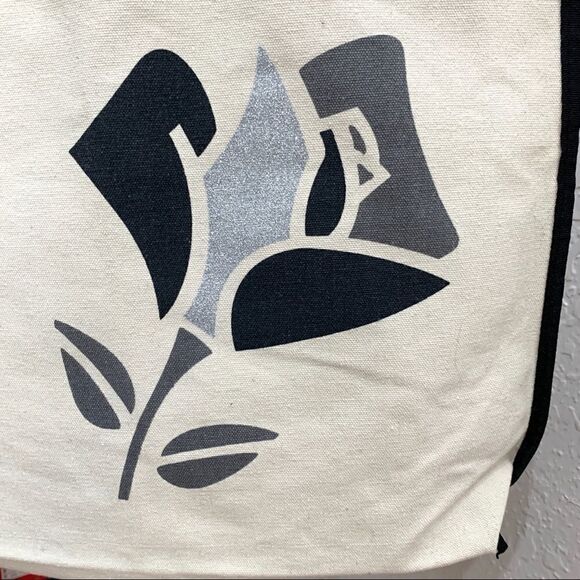 Lancôme Glitter Rose Canvas Tote Bag - Picture 2 of 7